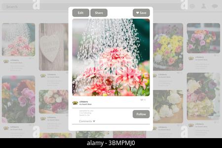 Composite image of flower image on site Stock Photo