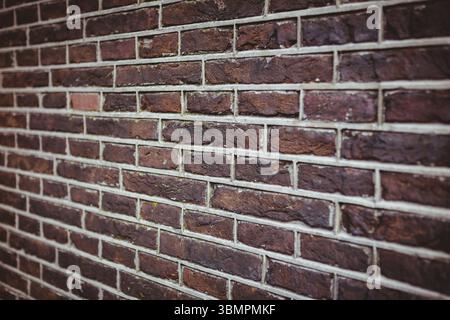 Red brick wall with large copy space Stock Photo