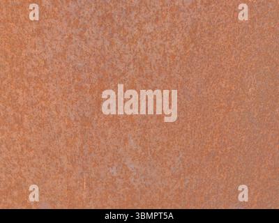 rusting iron sheet texture background full frame, metal sheet with smooth copper-colored rust coating, rusty textured surface with empty space Stock Photo