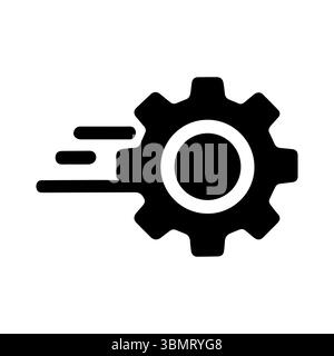 Gear setting icon cog containing wheel isolated on white background, icon for app  Stock Vector