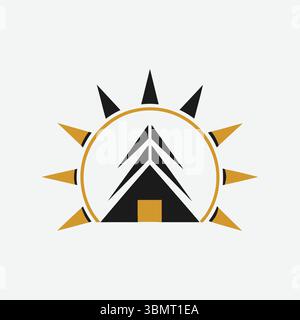real este logo icon vackotr Stock Vector