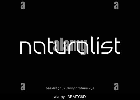 Modern minimalist sans serif alphabet display font vector Stock Vector ...