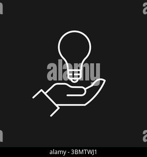 Offering Innovative Business Ideas and Creative Solutions for Startups, Entrepreneurship, and Intellectual Property Development Icon Stock Vector