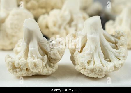 Fresh Farm-Grown Cauliflower Ready for Healthy Vegetarian Cooking Stock Photo