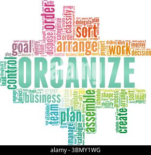 Declutter word cloud conceptual design isolated on white background ...