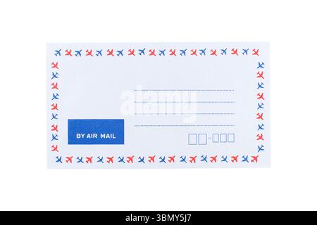 It is White envelope isolated on white. Stock Photo