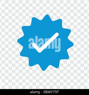 "Facebook & Instagram Verified Badge Icon: Vector Illustration" Stock Vector