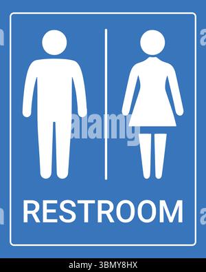 "Restroom Icon Set: Male and Female Toilet Vector Symbols" Stock Vector