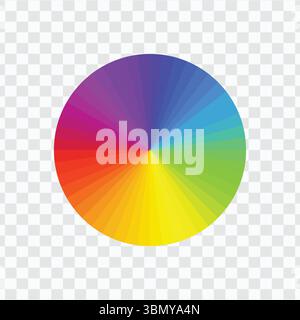 "Color Wheel Icon: Spectrum of Rainbow Colors" Stock Vector