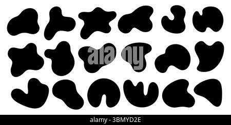 Irregular Blob or Blot Shape Abstract Elements Stock Vector