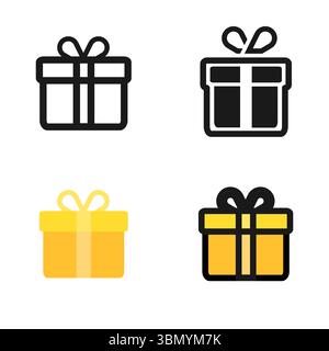 Gift set different icon sign - vector Stock Vector