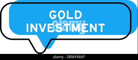 Speech banner and blue shade with word on white background Stock Vector