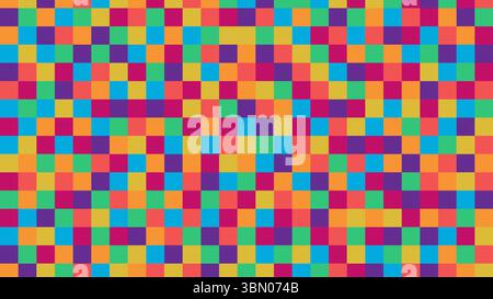 An abstract geometric background. A colorful background with squares. A simple geometric checked backdrop. Stock Vector