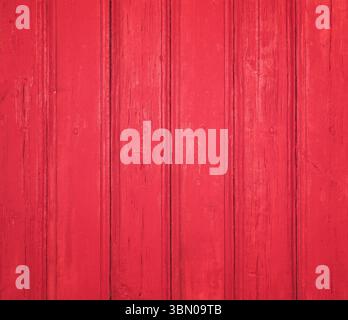 Red wooden wall texture. Stock photo. Stock Photo