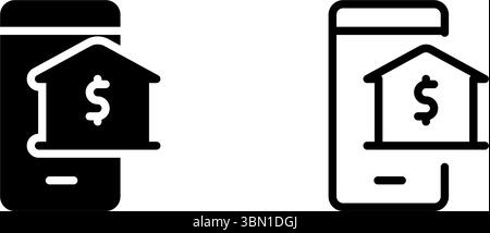 A modern set of icons for mobile banking apps, digital wallets, and financial services. Stock Vector