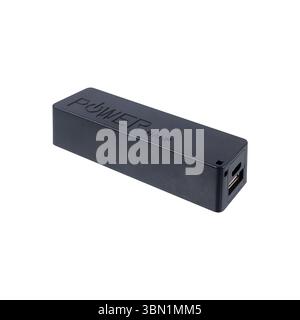 it is rechargeable mobile battery or power back isolated on white. Stock Photo