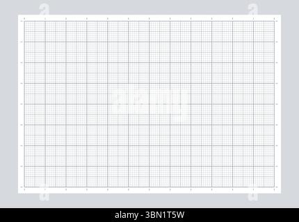 Blank graph paper grid background. Vector illustration Stock Vector