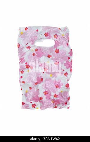 It is Wrinkled plastic bag isolated on white. Stock Photo