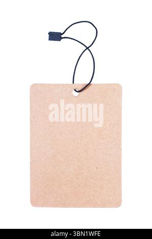 It is Paper price tag isolated on white. Stock Photo