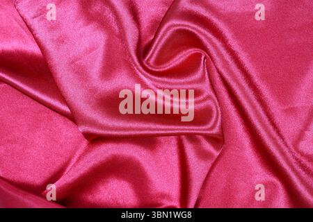 It is Curved design on red silk for pattern and background. Stock Photo