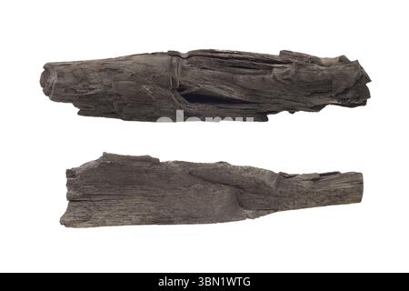 It is charcoal isolated on white Stock Photo