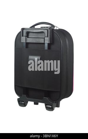it is one black luggage isolated on white. Stock Photo
