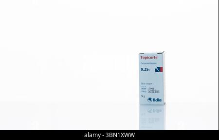 Topicorte CHONBURI, THAILAND-JANUARY 30, 2023: Fucidin cream, Fucidin H cream ...