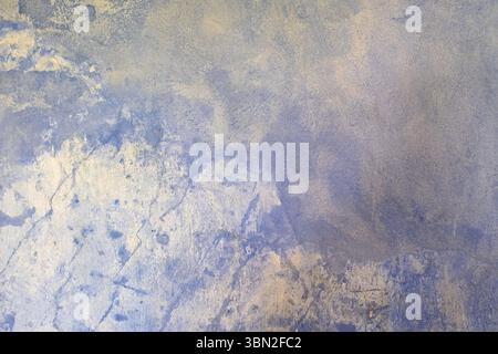 Blue-beige wall with rough texture and worn, abstract appearance, background, texture, Muensterland, North Rhine-Westphalia, Germany, Europe Stock Photo