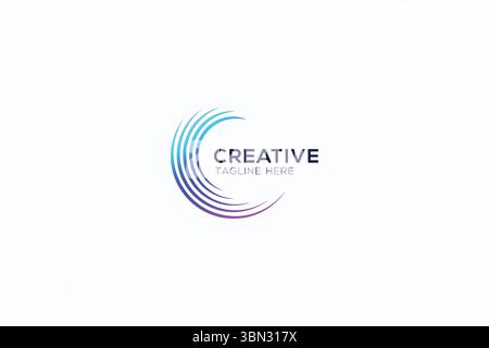 Creative Technology Business Innovate Logo Global Company and Corporate Sign Symbol Stock Vector