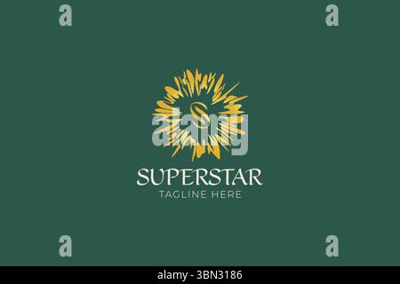 Elegant Letter S Logo with Abstract Water Spill Effect Frame Style Concept Creative Stock Vector