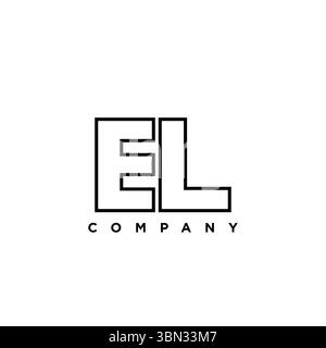 Trendy letter E and L, EL logo design template. Minimal monogram initial based logotype for company identity. Stock Vector