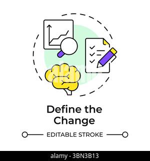 Define change multi color concept icon Stock Vector