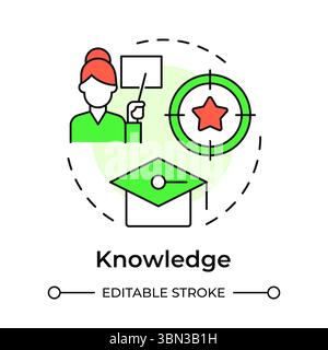 Knowledge multi color concept icon Stock Vector