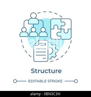 Structure soft blue concept icon Stock Vector