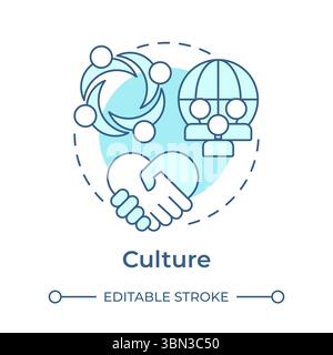 Culture soft blue concept icon Stock Vector
