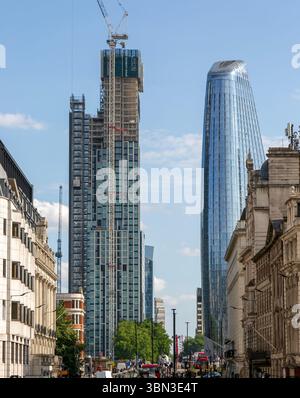 Opus 50 storey residential building Bankside Yards under construction, One Blackfriars tower, Southwark, London, England, UK Stock Photo