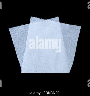 it is folded tissue paper isolated on black. Stock Photo