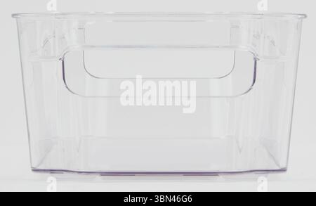 clear plastic box isolated nature background with clipping path Stock Photo