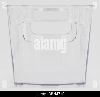 clear plastic box isolated nature background with clipping path Stock Photo