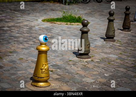 France, Hauts-de-France, Picardie, Somme, Amiens. Saint-Leu district. Street Art rue de la Dodane Stock Photo