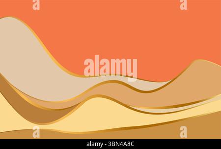 Abstract mountain landscape for poster. Nature wall decor vector Stock Vector