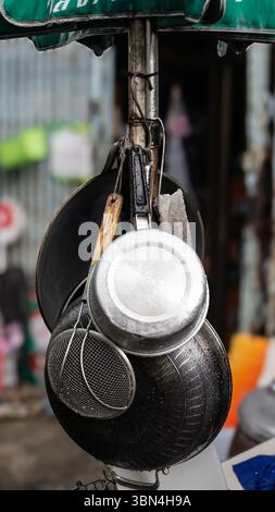 Kitchen Utensils for street food vendor Stock Photo