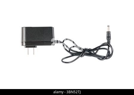 smartphone charger isolated on white. Stock Photo