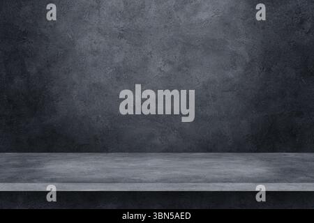 cement shelf and floor on concrete background for design. Stock Photo