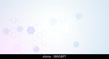 Hexagon background abstract pattern medical geometric tech vector graphic design. Hexagon design science background. Stock Vector