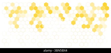 Hexagon pattern vector background, abstract medical science molecule chemistry geometric pattern honeycomb Stock Vector