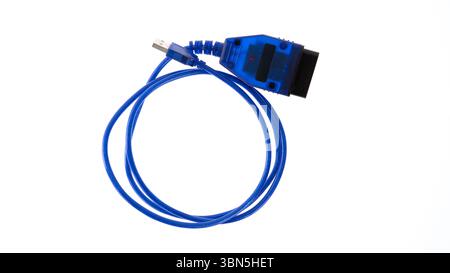 USB data cable for connecting devices easily Stock Photo