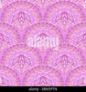 seamless floral scribble pattern background, motifs floral hand drawn, scribble style, scallop pattern, design for seamless floral pattern, printing, Stock Vector