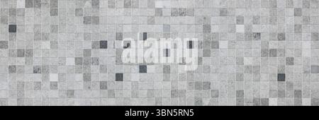 horizontal modern elegant white marbled brick for pattern and background. Stock Photo
