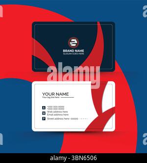 Modern and creative business card template design, premium visiting card, name card, id card vector illustration Stock Vector